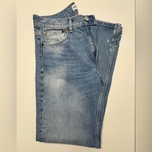 Zara Blue Straight Jeans with Classic Indigo Fade